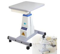 Table à instruments motorisée, table élévatrice d'optométrie, chariot médical, chariot dentaire, hauteur réglable de 25,59 à 32,28 pouces, table de travail motorisée pour lunettes optiques,White