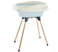 Table à Langer et Baignoire 2 en 1 THERMOBABY VASCO, Fleur Bleue, Plan à Langer avec Protections