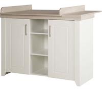 Table à langer large roba avec plan à langer « Felicia », style cottage, blanc avec Luna Elm