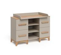 Table à langer Vitalispa Malia Cachemire/Artisan 133x98cm XL avec 4 tiroirs, Model 58351