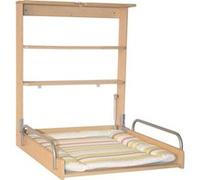 Table à langer murale en bois hêtre avec matelas à langer 50x70 Brun G