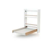 Table à langer murale essentiel blanc et hêtre verni avec matelas a langer