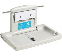 Table à langer murale, table à langer horizontale pliable avec sangles de sécurité et barres de suspension, utilisation dans les toilettes publiques, crèches pour nouveau-nés et nourrissons