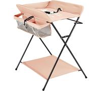 Table à langer pour bébé - Commode à langer - Pliable - Réglable en hauteur - Avec tablette - Ceinture de sécurité - Panier de rangement - Kaki