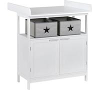 Table à Langer Roba Hamburg, 2 Portes, 2 Boîtes de Rangement, Blanc