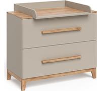 Table à langer Vitalispa Malia Cachemire/Artisan 108x98cm avec matelas à langer, Model 58354