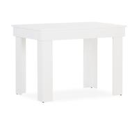Table à Manager 90x60 cm Table Salle a Manger Table de Cuisine en Bois Blanc Table de Salon Salle de Séjour