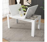 Table à manger - 120x70 cm - Espace de rangement caché - MDF - Style moderne