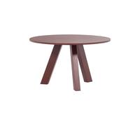 Table à manger Ø129 cm Chêne Rouge Bordeaux RHONDA