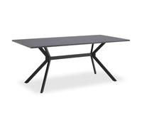 Table à manger 180 x 90 cm, aspect ardoise anthracite HomeStyle4U | HomeStyle4U - ref. 3389 - 4251285396111 - Blanc - Materiaux mixtes