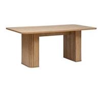 Atmosphera Créateur d'Intérieur - Table à Manger Colva Effet Bois - 6 Personnes - Rectangulaire Angles Arrondis - Protecteur de Sol - L180cm x H75cm