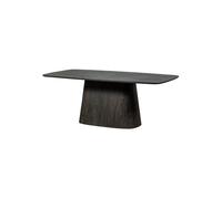 Table à manger 200x105 cm MDF marron foncé Leah