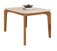 Table à Manger 4-6 Personnes Chêne et Blanc Dessus Verre L 136 H 80 P 90 cm - L 136 x l 90 x H 80 cm