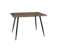 - Table à manger 4 personnes en métal et MDF - Noir et Marron - Forest