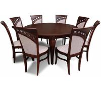 Table à manger + 8 chaises Salle à manger Set Table ronde Table ronde Nouveau Z26