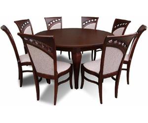 Table à manger + 8 chaises Salle à manger Set Table ronde Table ronde Nouveau Z26