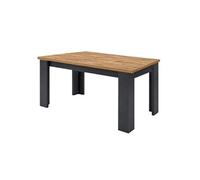 Table à manger allongeable COLT - Aspect bois Denver - Pieds anthracite - 180/230x95cm