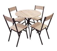 Table à manger avec chaise indus Dock - Noir