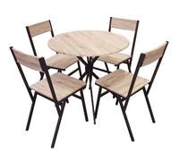 Table à manger avec chaise indus Dock - Noir