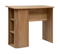 Atmosphera Créateur d'Intérieur - Table à Manger Bar Colva - 3 Compartiments de Rangement - Table Haute Effet Chêne - L120cm x H102cm