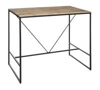 Atmosphera Table haute design industriel Edena – L. 115 x H. 98 cm – Noir