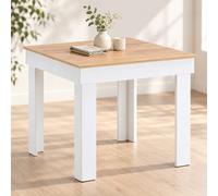 Table à manger blanche 80x80 / 90x60 cm, table de cuisine en bois, table imitati