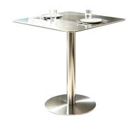 Table à manger carrée/ronde Table de bar Tables d'appoint Tables basses | Table supérieure en acier inoxydable，grande table de bistro，de pub，de bar à cocktails，pour salon(A,80x80x75cm)