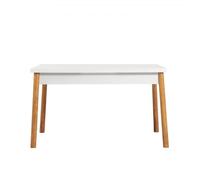 Table à manger - COSTA - Rectangulaire - 4 personnes - 120 x 77 x 75 cm - Pin atlantique / Blanc
