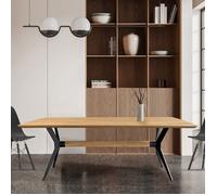 Table à manger DAVOS 200x100cm - 10 personnes / Chêne massif