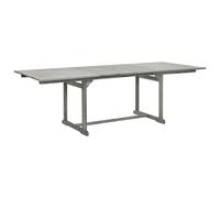 Table à manger de jardin en acacia gris 160-240 x 75 x 100 cm Rectangulaire
