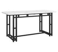 Table à manger, design moderne, structure métallique résistante, 80 x 140 cm (table seule)