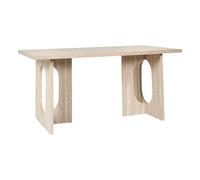 Table de Repas - HOME DECO FACTORY - Pietra - Élégante - Conviviale - Blanc et Beige