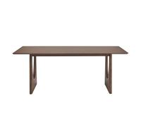 Table à manger design rectangulaire en bois foncé noyer L200 cm KUALA