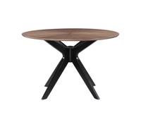 Table à manger design ronde noyer D120 cm DIELLI