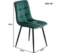 Table à manger dorée 120x70x74 cm avec 4 chaises, ensemble de table à manger, chaises de salle à manger en velours vert foncé