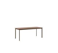 Table à Manger &Tradition Drip HW116 L193 Noir/ Noyer Laqué