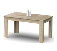 Table à manger en aggloméré et mélamine finition cambrian coloris chêne naturel - Longueur 140 x Profondeur 80 x Hauteur 77 cm