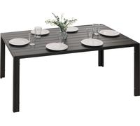 Table à manger en aluminium HWC-N40, table de bistrot table de jardin table de balcon, résistant aux intempéries 140x80cm ~ anthracite