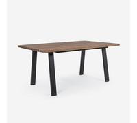 Table à manger en bois d'acacia et acier 160x90 Oslo
