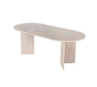 Table à manger en bois ""Sabella"" 200 x 90 x 75 cm - Travertin