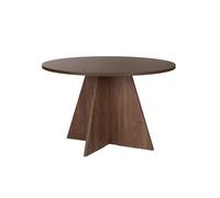 Table à manger en bois "Virella" - 120 x 120 x 75 cm - Noyer