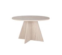 Hanah Home – Table à manger en bois Virella – 120 x 120 x 75 cm – Travertin