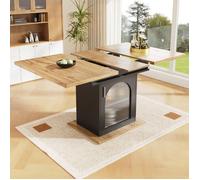 Table à Manger Extensible 110-140 cm - 6 Personnes - Rangement Intelligent - Design Moderne - MDF Haute Qualité