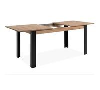 Table à manger extensible - 150-200 x 75 x 80 cm - chêne noir - TOLOSA