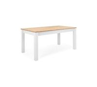 Table à manger extensible Bergen AUCUNE chêne artisan blanc 160-215 cm 55 cm