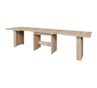 Table à manger extensible de 6 à 12 personnes style contemporain décor chêne Sonoma - DINING - L 140-273 x l 90 cm