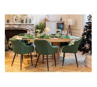 Table a manger extensible - Décor chene artisan - L140/220 x P 90 x H 80 cm