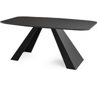 Table-à-manger Extensible Monte Design Moderne, Table Rectangulaire - Extensible De 160 Cm à 200 Cm, Pieds Métalliques Noirs Revêtus De Poudre -