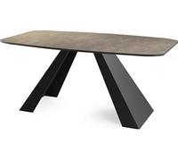 Table-à-manger Extensible Monte Design Moderne, Table Rectangulaire - Extensible De 160 Cm à 200 Cm, Pieds Métalliques Noirs Revêtus De Poudre -