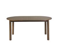 Table à manger extensible ovale avec rallonges intégrées en bois foncé noyer L180-230 cm CLAUDIE